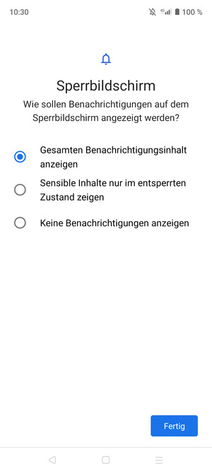 Wählen Sie die gewünschte Option und wählen Sie Fertig
