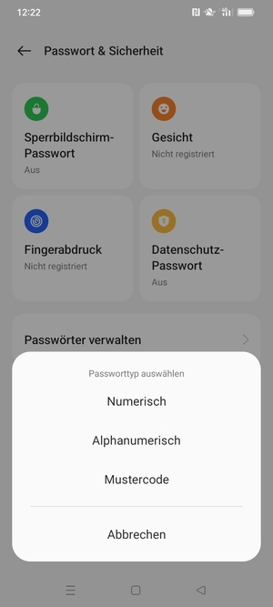 Wählen Sie Mustercode