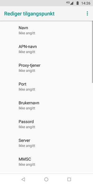 Skriv inn internett-informasjon