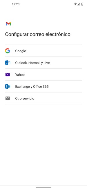 Seleccione Exchange y Office 365