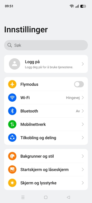 Velg Mobilnettverk