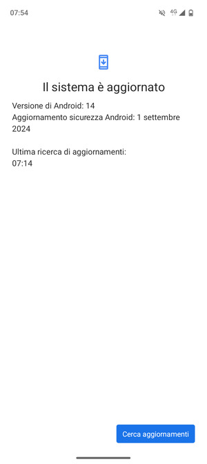 Se il tuo telefono è aggiornato, vedrai la seguente schermata