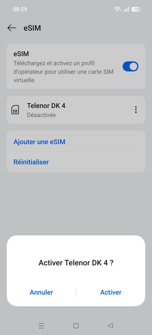 Sélectionnez Activer