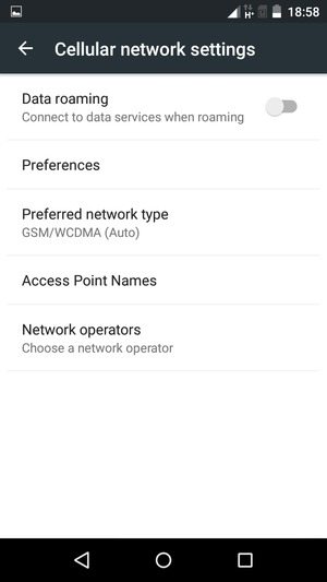 Select Access Point Names