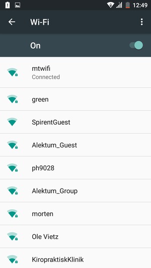You are now connected to the Wi-Fi network