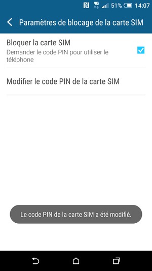 Le code PIN de votre carte SIM a été modifié