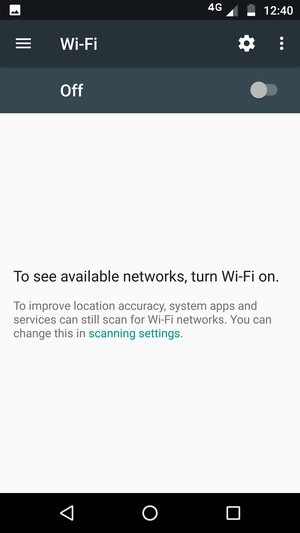 Turn on Wi-Fi