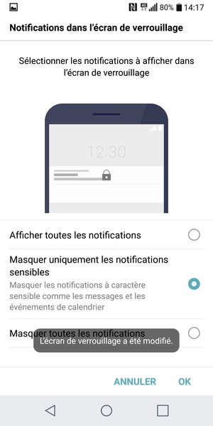Sélectionnez votre option préférée et sélectionnez OK