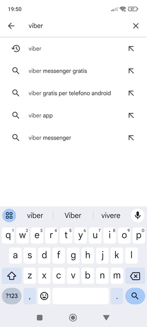 Inserisci il nome dell'app e seleziona Ricerca