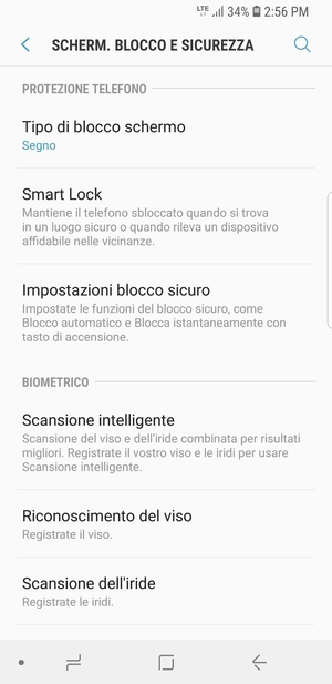 Il tuo telefono è ora protetto dal blocco schermo