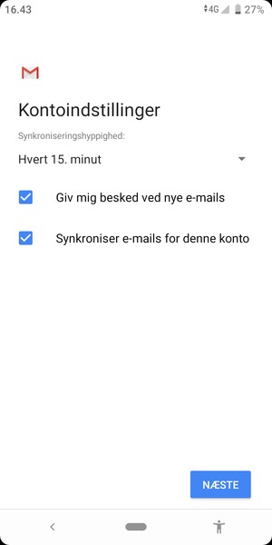 Vælg NÆSTE