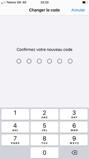 Ressaisissez votre nouveau mot de passe