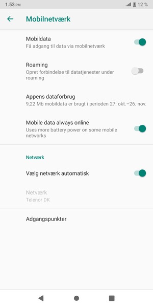 Vælg Adgangspunkter