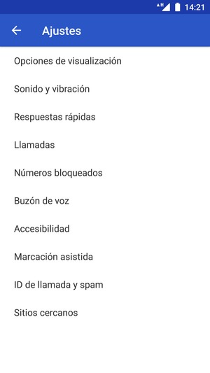Seleccione Buzón de voz
