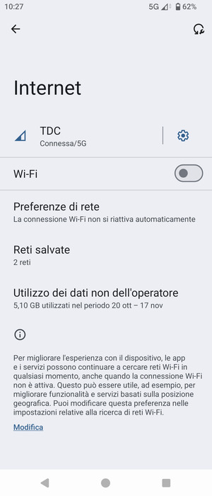 Attiva Wi-Fi