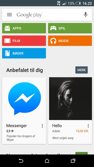 Vælg søgefeltet