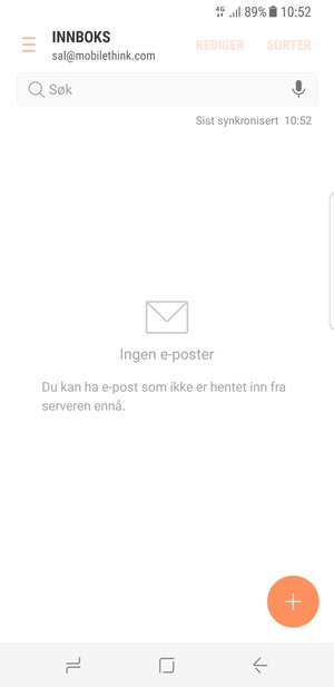 Kontoen er klar til bruk
