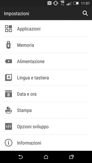 Scorri e seleziona Informazioni