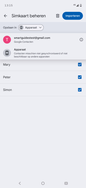 Selecteer uw Google-account