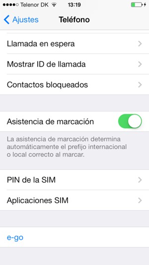 Seleccione PIN de la SIM