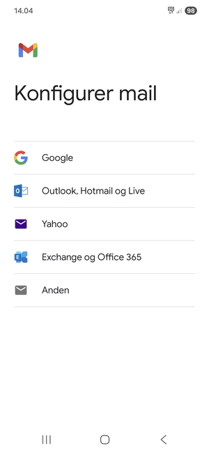 Vælg Google