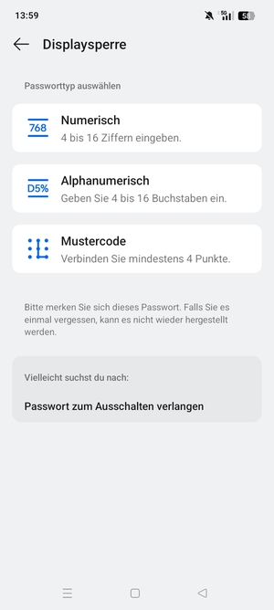 Wählen Sie Mustercode