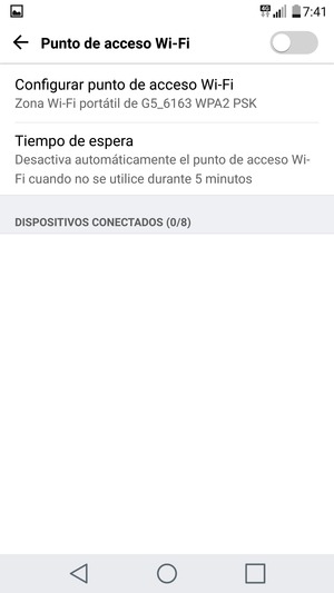 Seleccione Configurar punto de acceso Wi-Fi