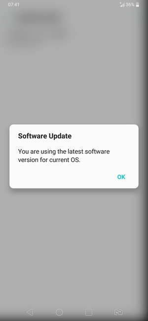 If your phone is up to date, select OK