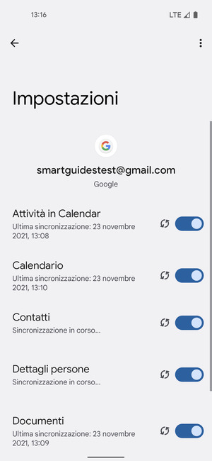 Le tue informazioni verranno sincronizzate
