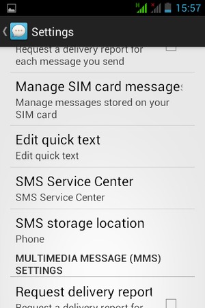 Select SMS Service Center