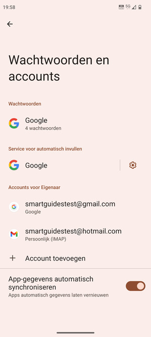 Selecteer uw Google-account