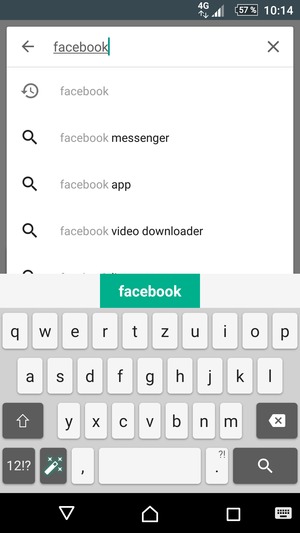 Geben Sie den Namen der App ein und wählen Sie Suchen