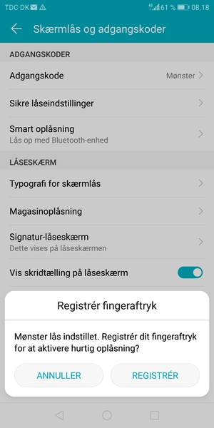 Vælg ANNULLER