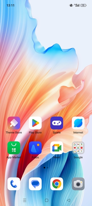 Wählen Sie Google