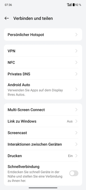 Wählen Sie Persönlicher Hotspot