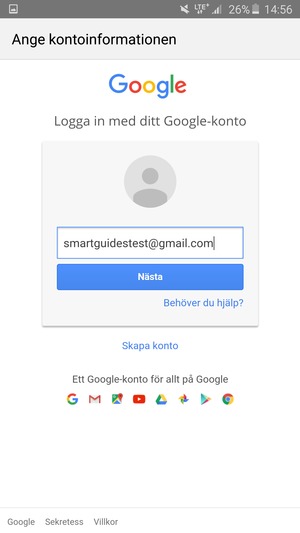 Välj Nästa