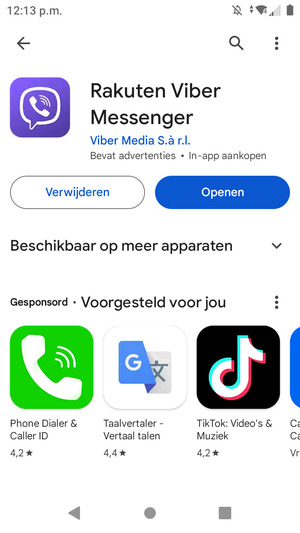 Selecteer Openen