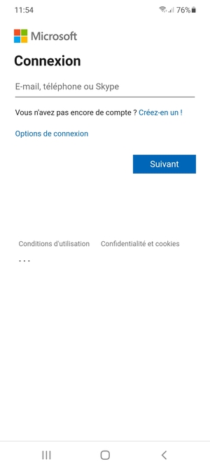 Saisissez votre adresse Hotmail et sélectionnez Suivant