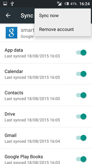 Select Sync now