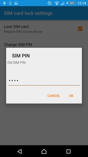 Enter your Old SIM PIN and select OK