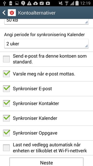 Velg Neste