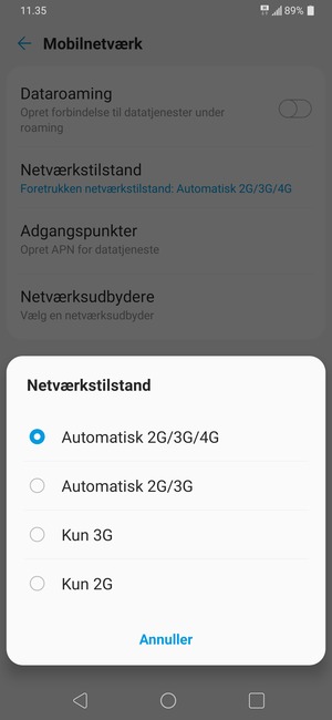 Vælg din foretrukne mulighed