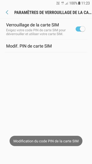 Votre code PIN de la carte SIM a été modifié