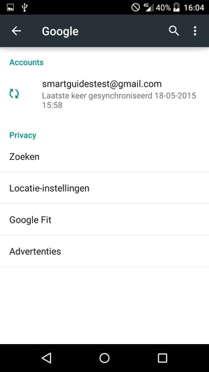 Selecteer uw account