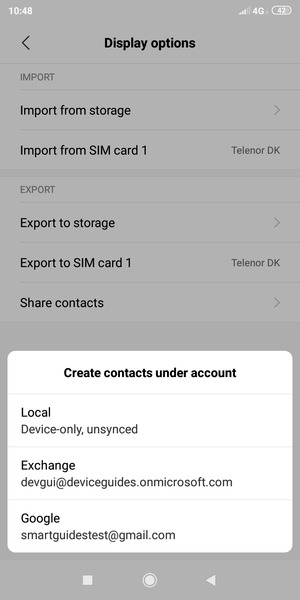 Select your Google account