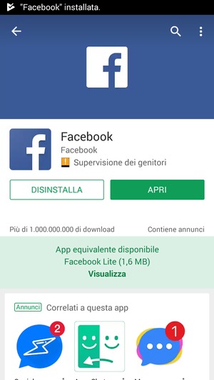 Seleziona APRI