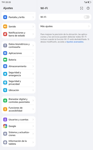 Desplácese y seleccione Usuarios y cuentas