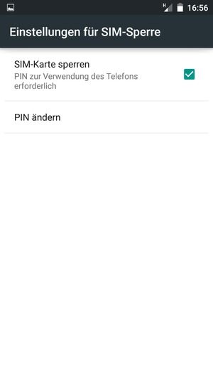 Wählen Sie PIN ändern