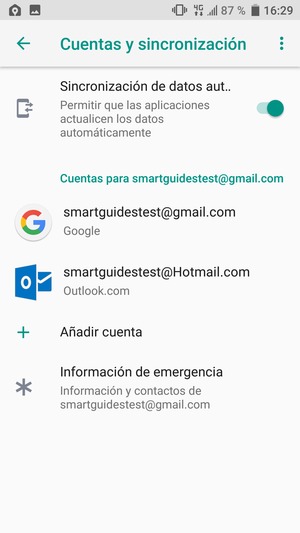 Seleccione su cuenta Google
