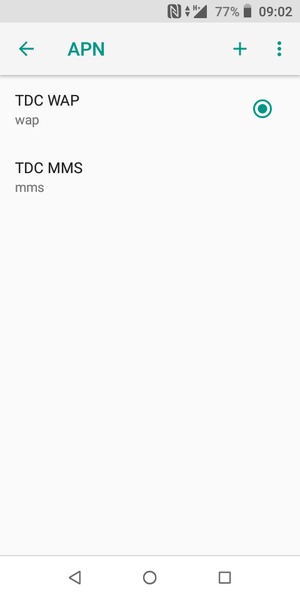 Seleziona il tasto Menu